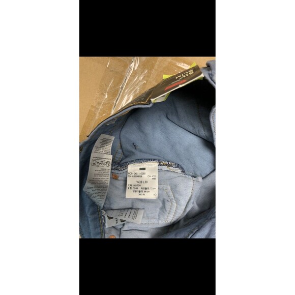 Levi’s 511 Slim‎ Stretch Jeans Men’s 28 x 30 Light Blue Wash NEW - Picture 4 of 5